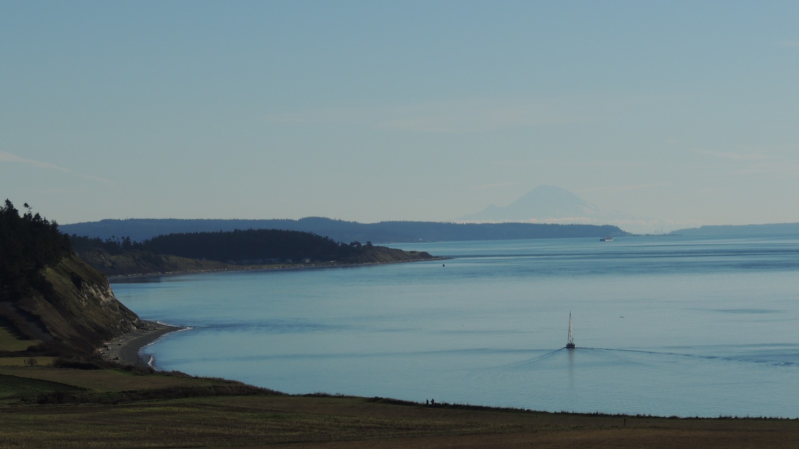 Bluff overlook above the Strait of Juan de Fuca at Ebey's Landing on Whidbey Island